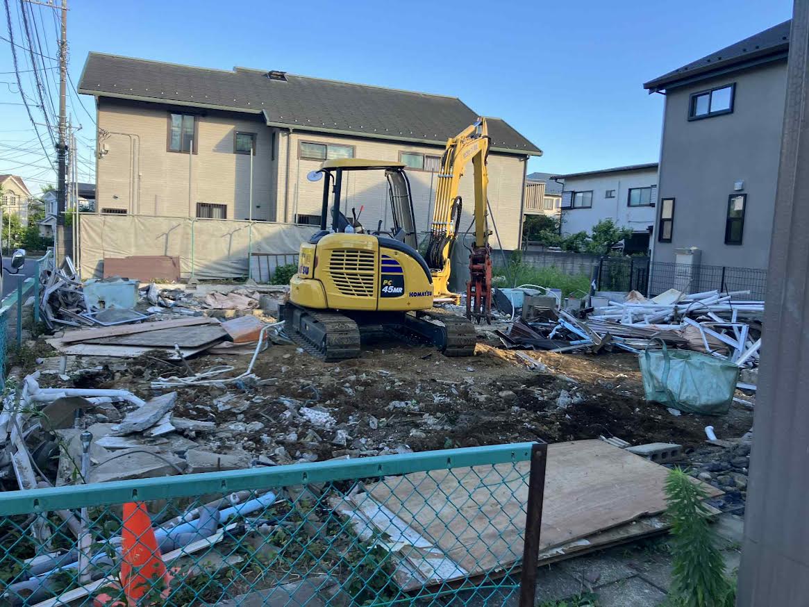 2025/08/30の解体状況：基礎撤去状況