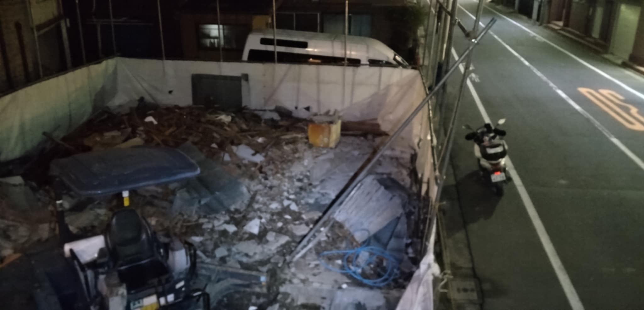 2025/01/27の解体状況：基礎撤去