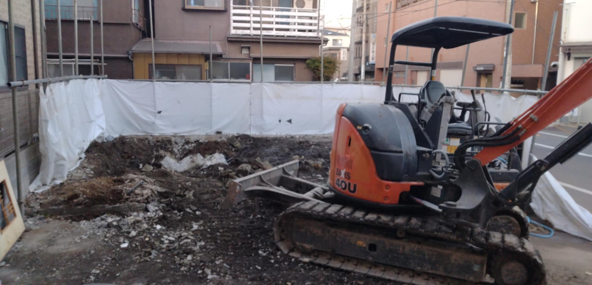 2025/01/27の解体状況：基礎撤去