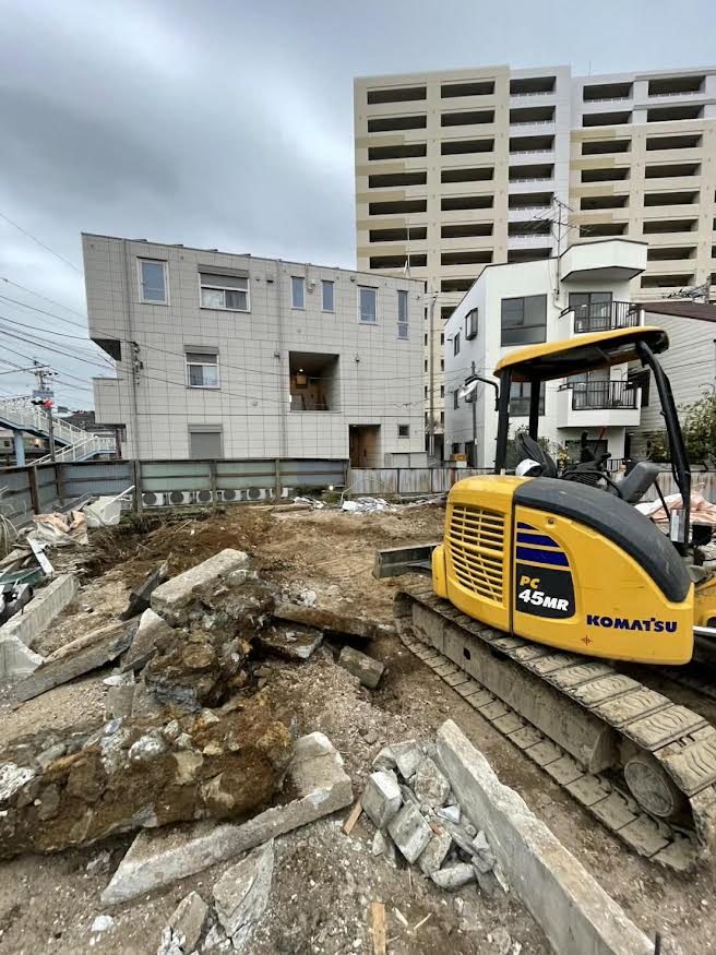 2026/03/14の解体状況：基礎撤去