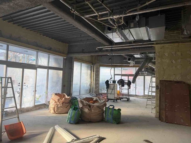 2026/02/17の解体状況：天井撤去