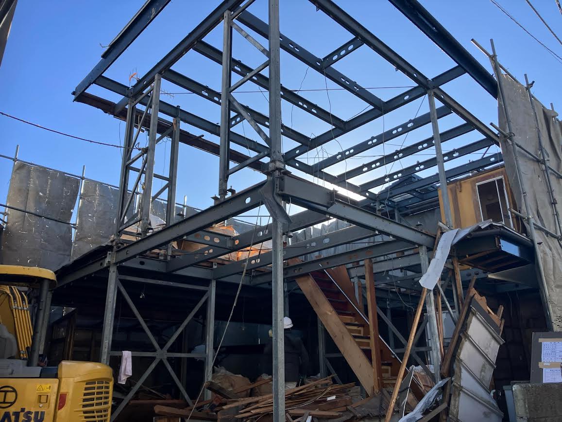 2025/02/15の解体状況：鉄骨造解体