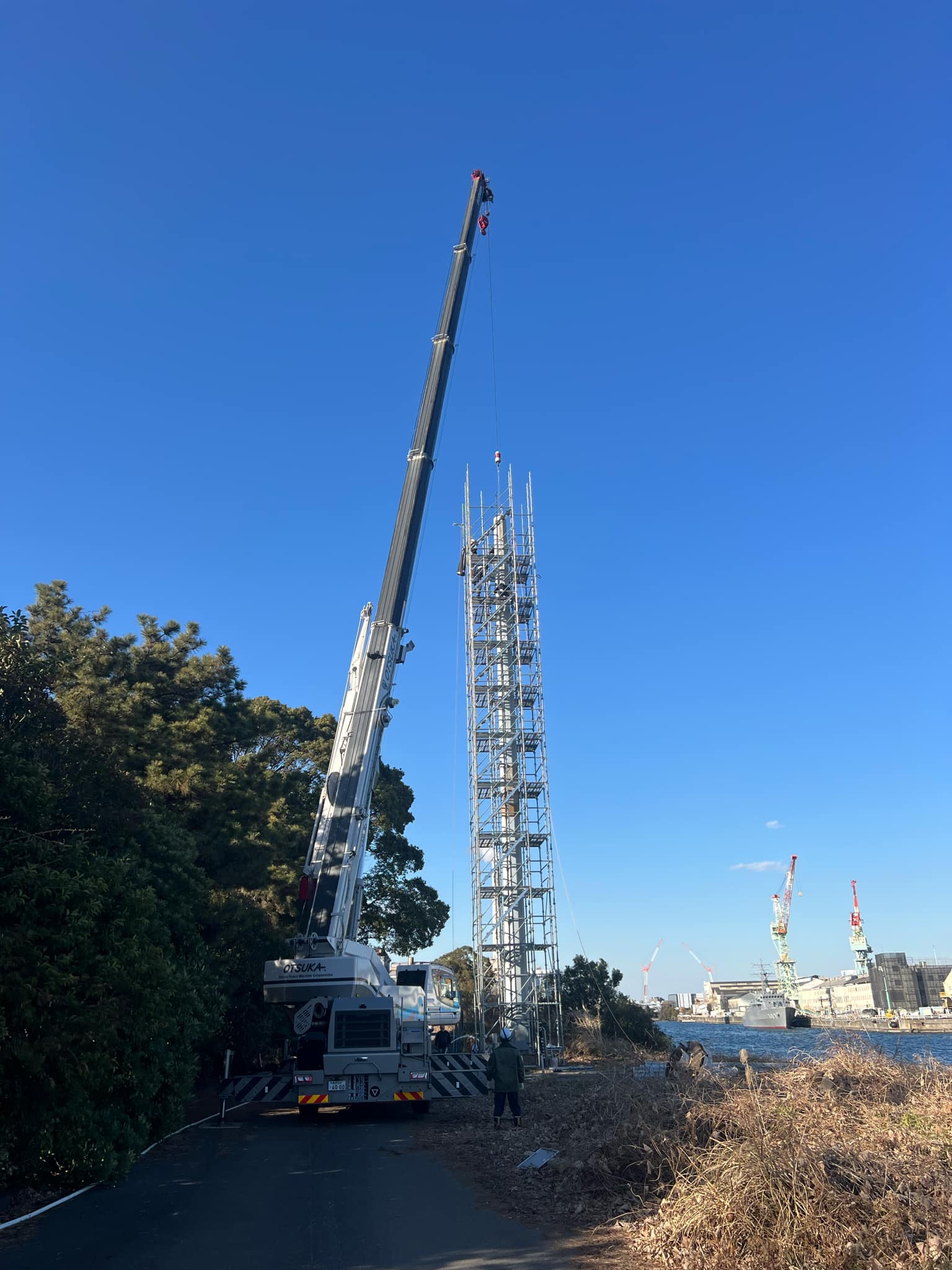 2025/02/07の解体状況：足場解体合判