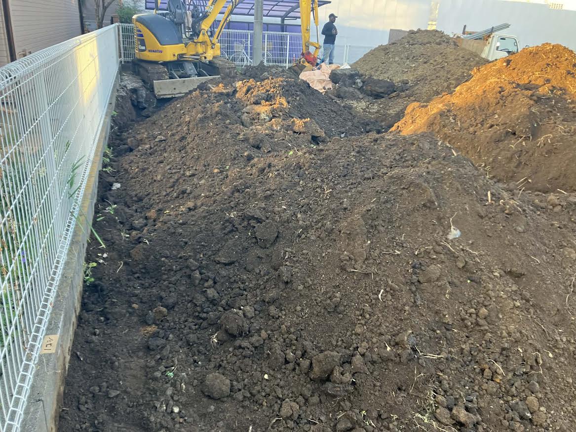 2026/04/04の解体状況：掘削スケルトン（地中クリーニング）