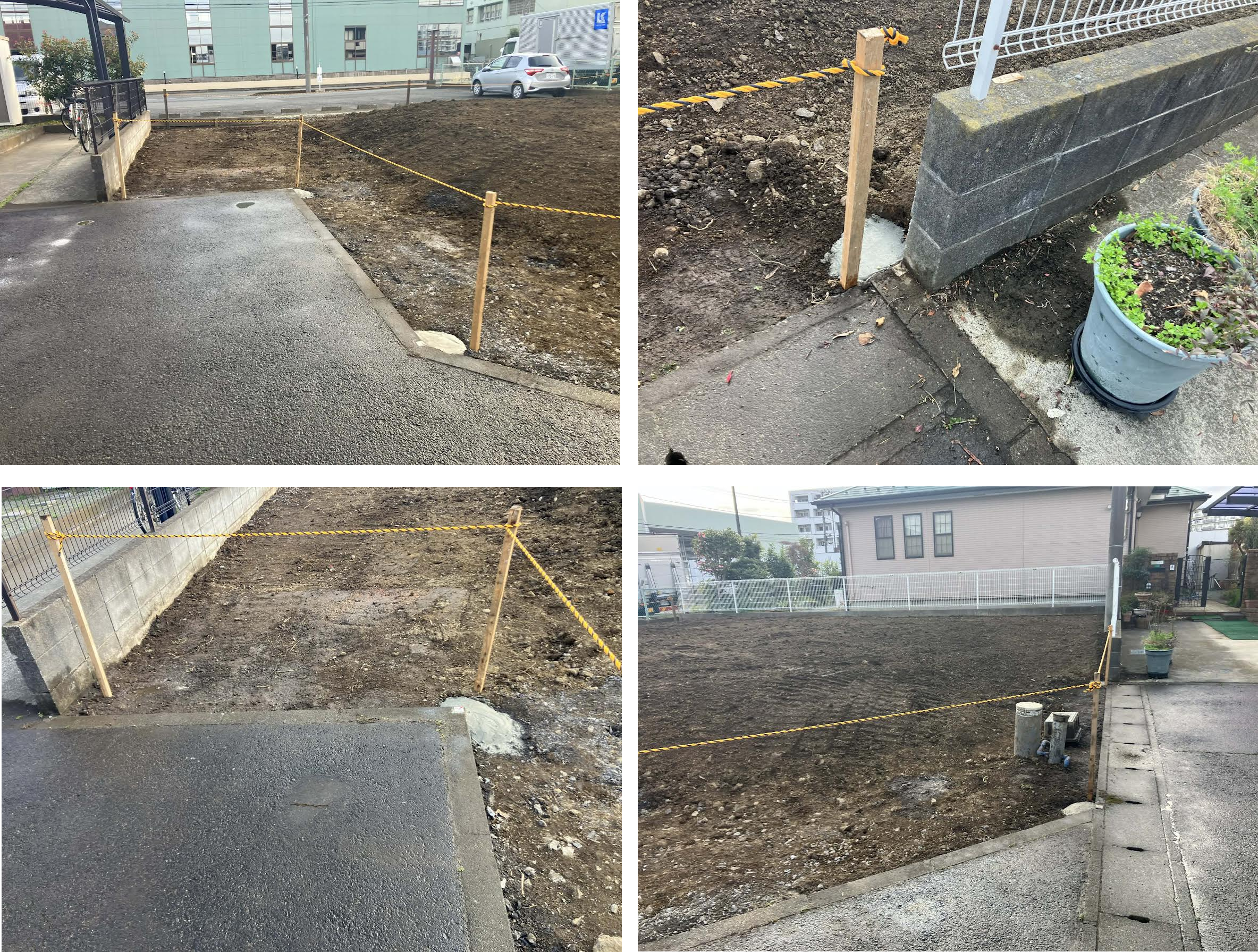 2026/04/04の解体状況：境界標のモルタル保全