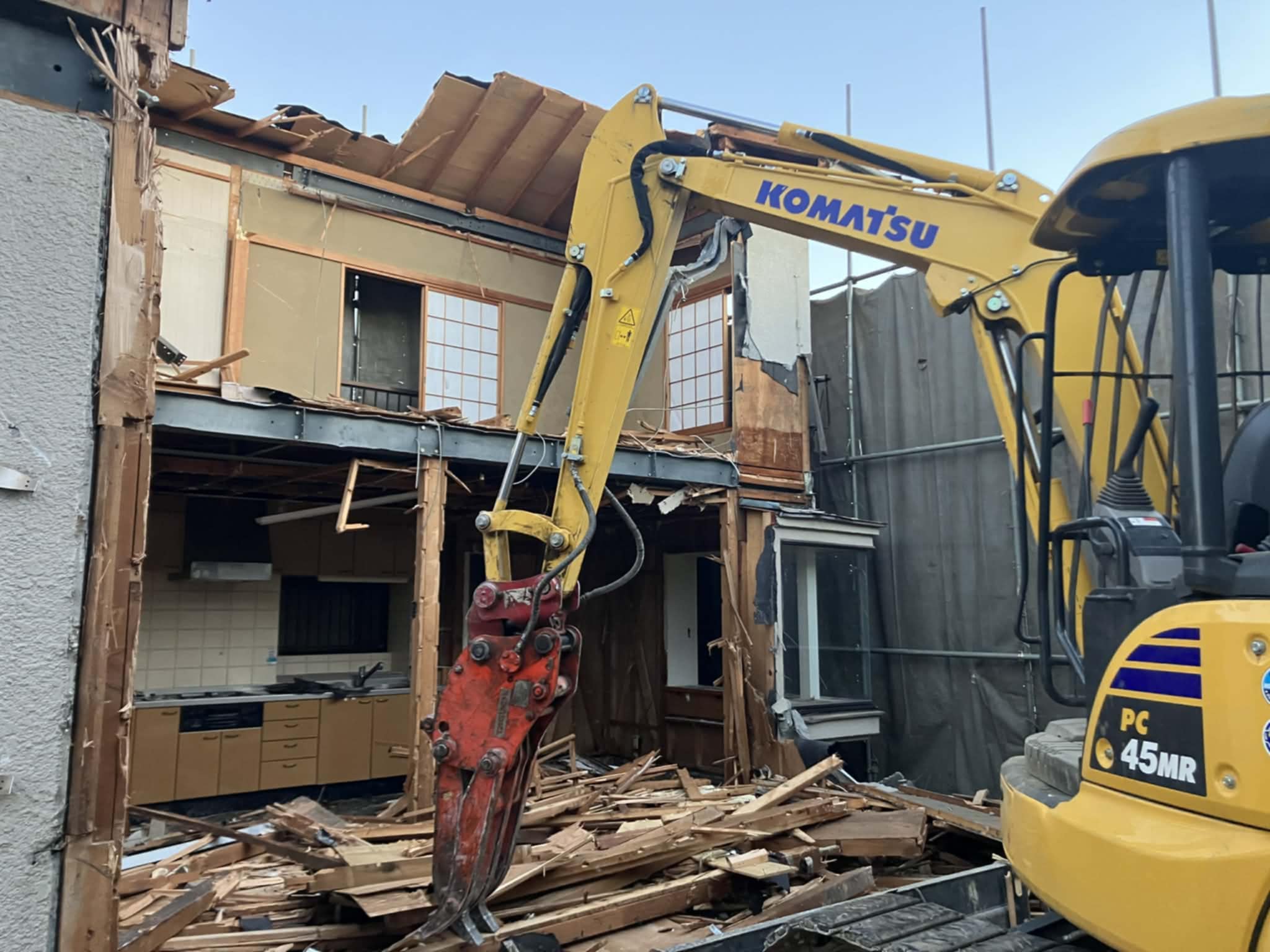 2026/01/15の解体状況：上屋重機解体