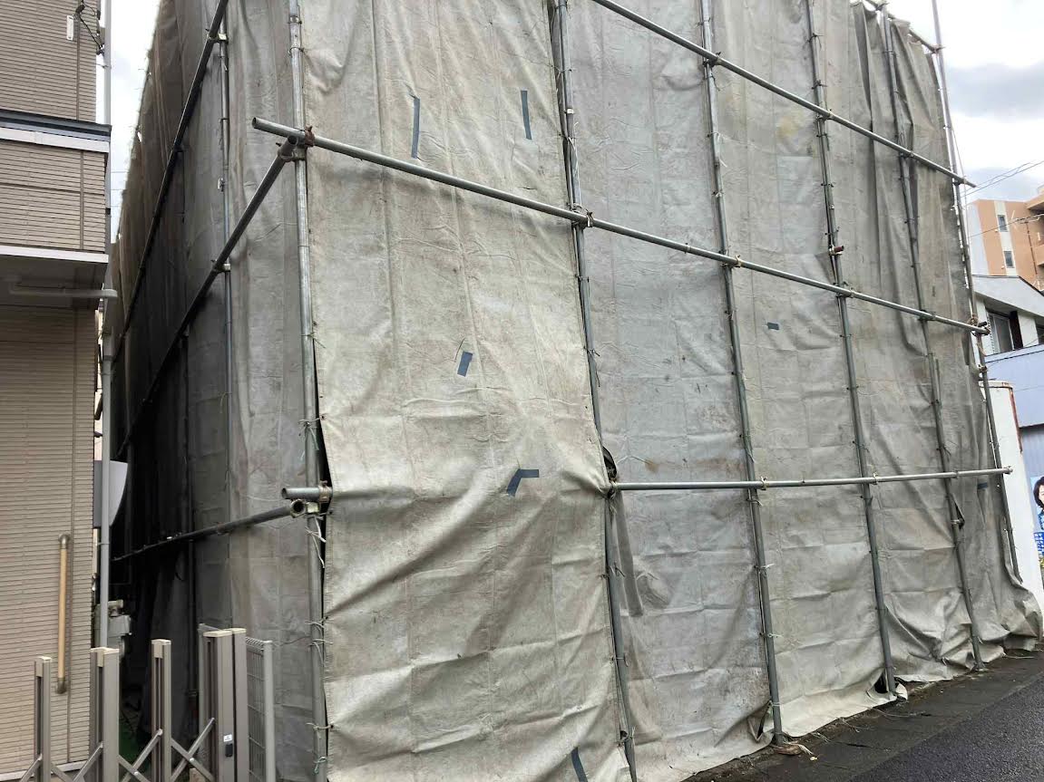 2026/05/18の解体状況：足場養生設置