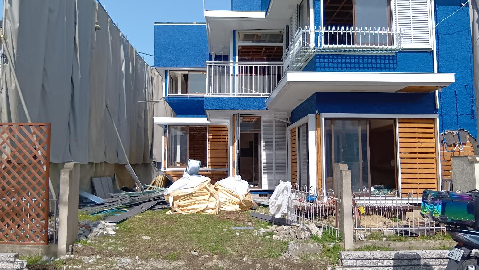 2026/03/20の解体状況：アスベストレベル３撤去、１養生、２湿潤化、３保護具着用、４手壊し、５分別適正処理