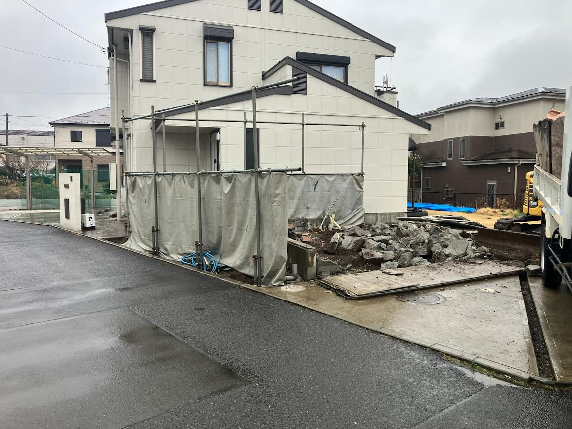 2025/03/15の解体状況：基礎撤去